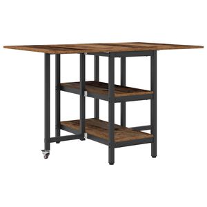 vidaXL Masă de dining 122 x 80 x 76,5 cm Lemn prelucrat Lemn vechi