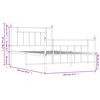 vidaXL Cadru pat metalic cu tăblii de cap/picioare, negru, 100x200 cm
