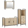 vidaXL Set dulap baie 3 buc. Stejar Sonoma 40 x 36 x 109,5 cm