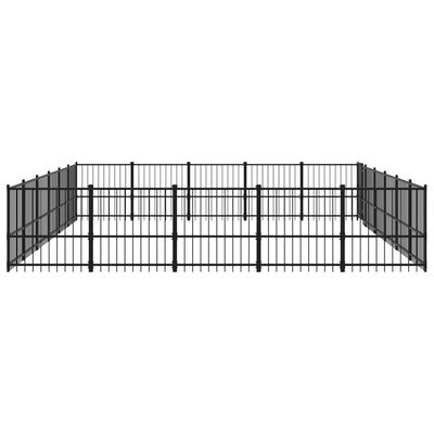 vidaXL Padoc pentru câini de exterior, 28,23 m², oțel