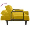 vidaXL Canapea extensibilă cu cotiere, galben, catifea