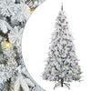 vidaXL Brad de Crăciun artificial cu ramuri articulare Alb 240 cm