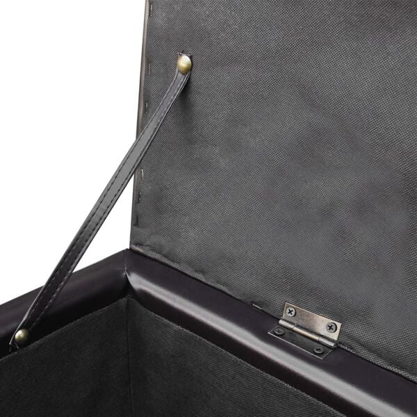 vidaXL Bancă de depozitare lungă, maro, lemn