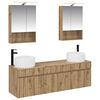 vidaXL Set dulap baie 5 pcs Stejar Artizanal 50 x 14,5 x 70 cm