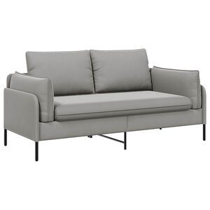 vidaXL Canapea cu 2 locuri 2-Locuri Gri deschis 188 x 81 x 89 cm