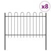 vidaXL Gard de Grădină 8 pcs Gri 13,6 x 1 m Oțel acoperit cu pulbere