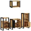 vidaXL Set de mobilier pentru baie cu sertar 4 pcs Lemn de mango solid