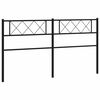 vidaXL Tăblie de pat de schimb metalică, negru, 180 cm