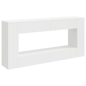 vidaXL Masă de consolă Dungi Alb 155 x 29 x 74 cm Lemn prelucrat