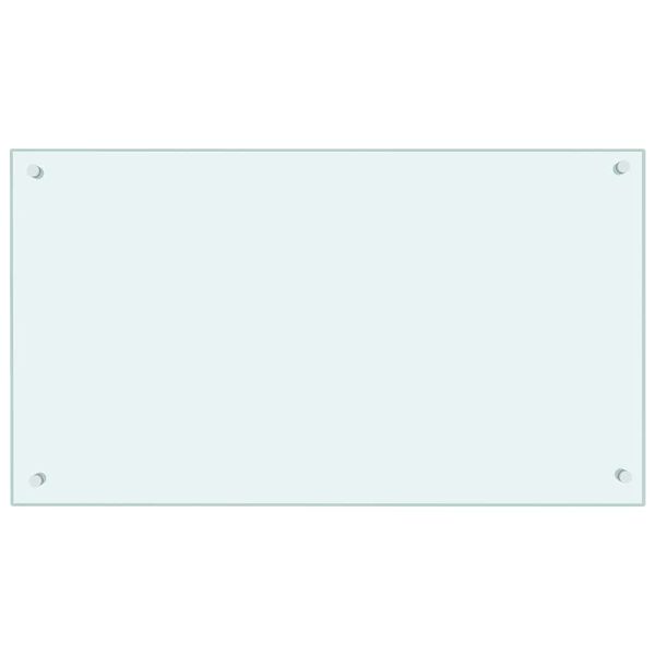 vidaXL Panou antistropi de bucătărie, culoare lapte, 90x50 cm, sticlă securizată