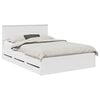 vidaXL Cadru de pat cu sertar Alb 140 x 190 cm Lemn Ingineresc