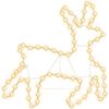 vidaXL Figurină ren de Crăciun, 72 LED-uri, alb cald, 57x55x4,5 cm