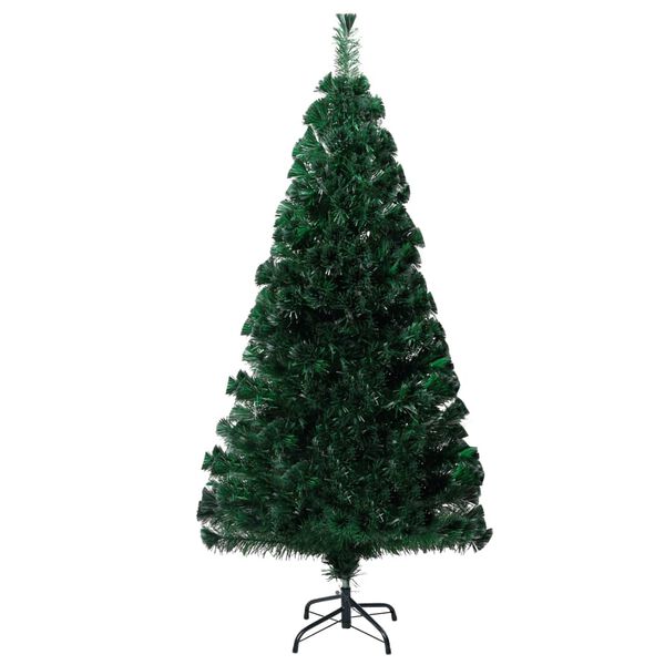 vidaXL Pom de Crăciun artificial cu suport, verde, 150cm, fibră optică