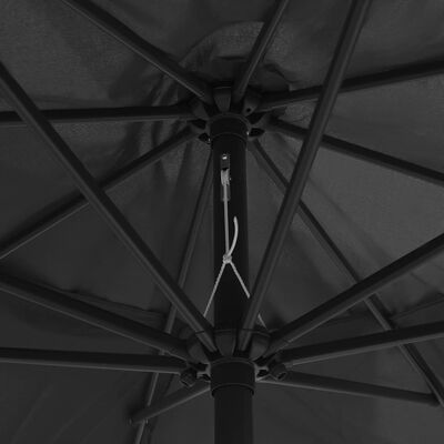 vidaXL Umbrelă de soare de exterior, stâlp metalic, antracit, 400 cm