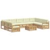 vidaXL Set de canapele de exterior 10 buc. Alb și crem
