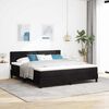 vidaXL Pat cu arcuri cu saltea cu headboard Negru 180 x 200 cm Catifea