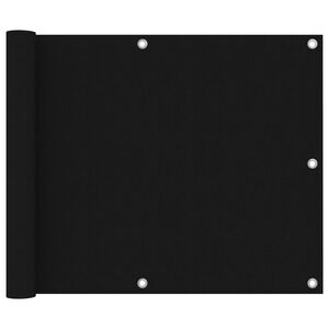 vidaXL Prelată balcon, negru, 75x300 cm, țesătură oxford