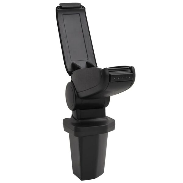 vidaXL Cotieră auto, negru, 15x32x(40-52) cm ABS