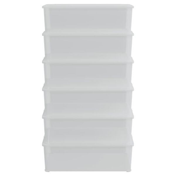 vidaXL Cutii de depozitare din plastic, 6 buc., 25 L, stivuibile