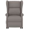 vidaXL Fotoliu de masaj cu ridicare, gri taupe, material textil