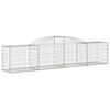 vidaXL Coș gabion arcuit, 300x50x60/80 cm, fier galvanizat
