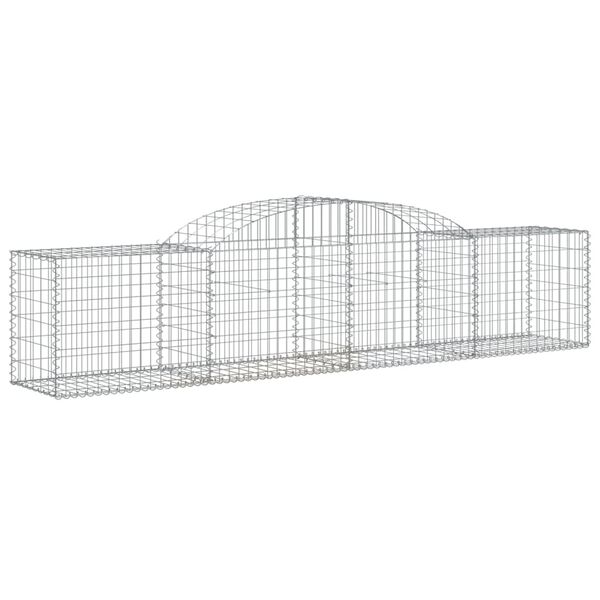 vidaXL Coș gabion arcuit, 300x50x60/80 cm, fier galvanizat