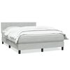 vidaXL Pat box spring cu saltea, gri deschis, 160x210 cm, catifea