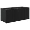 vidaXL Jardinieră grădină cu 2 ghivece, negru, 72x30x32 cm poliratan