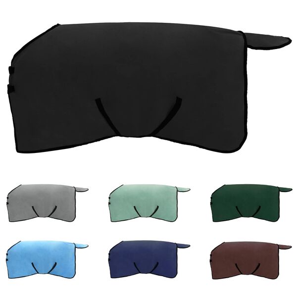 vidaXL Pătură pentru cai Negru Poliester