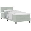 vidaXL Pat cu arcuri cu saltea Gri deschis 90 x 200 cm Catifea