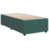 vidaXL Pat box spring cu saltea, verde &icirc;nchis, 100x200 cm, catifea