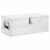 vidaXL Cutie de depozitare, argintiu, 70x31x27 cm, aluminiu