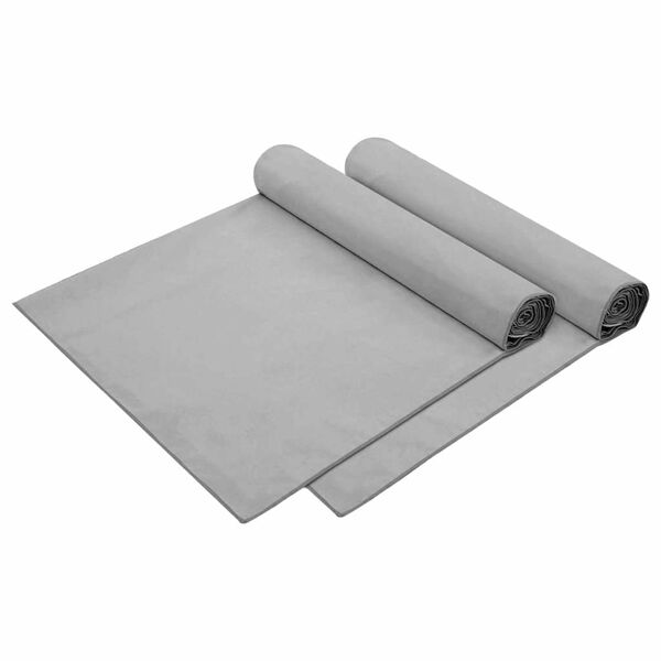 vidaXL Prosoape pentru șezlong 2 pcs Gri închis 210 x 75 cm