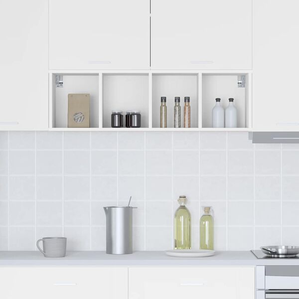 vidaXL Dulap suspendat Alb 30 x 29,5 x 100 cm Lemn compozit