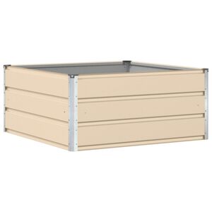 vidaXL Jardinieră Creme 100 x 100 x 45 cm Oțel