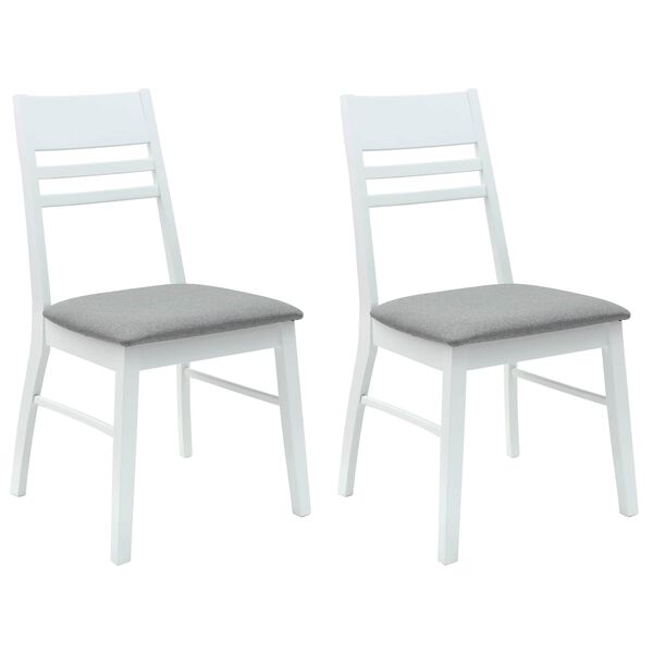 vidaXL Scaune de dining 2 pcs Alb 43 x 54 x 89 cm