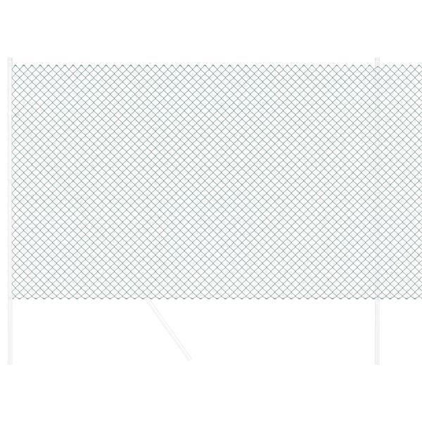vidaXL Gard cu plasă de s&acirc;rmă Verde 10 x 1,5 m Oțel