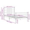 vidaXL Cadru pat fără saltea, alb, 100x200 cm, lemn masiv pin