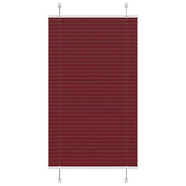 vidaXL Jaluzea plisată Bordeaux Roșu 75x100 cm Lățime țesătură 74,4 cm
