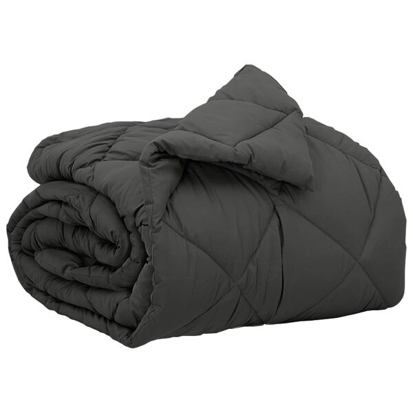 vidaXL Duvet complet pe tot parcursul anului Antracit 220 x 140 cm