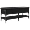vidaXL Bancă de pantofi, negru, 102x42x45 cm, lemn prelucrat