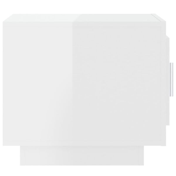 vidaXL Măsuță de cafea, alb extralucios, 51x50x45 cm, lemn prelucrat