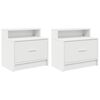 vidaXL Noptiere cu sertar 2 buc Alb 51x31x47 cm