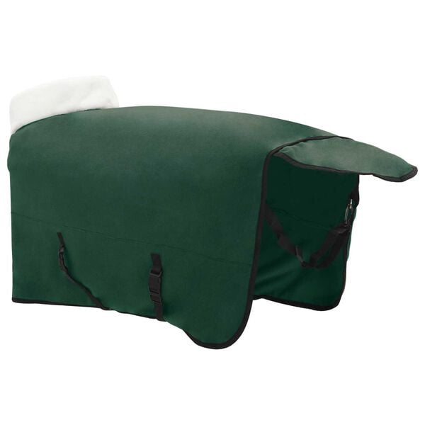 vidaXL Pătură pentru cai Verde &icirc;nchis complet 155 cm Fleece polar