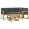 vidaXL Set de canapele de exterior 5 buc. Alb și antracit