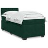 vidaXL Pat box spring cu saltea, verde &icirc;nchis, 90x190 cm, catifea