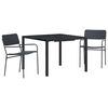 vidaXL Set de Mobilier pentru Exterior 3 buc. Antracit Oțel