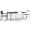 vidaXL Set mobilier pentru grădină, alb și negru, 7 piese