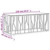 vidaXL Masă de cafea, 110x45x45 cm, oțel inoxidabil și sticlă