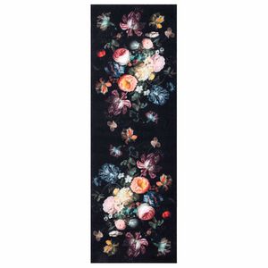 vidaXL Covor de bucătărie Negru 180 x 60 cm Catifea
